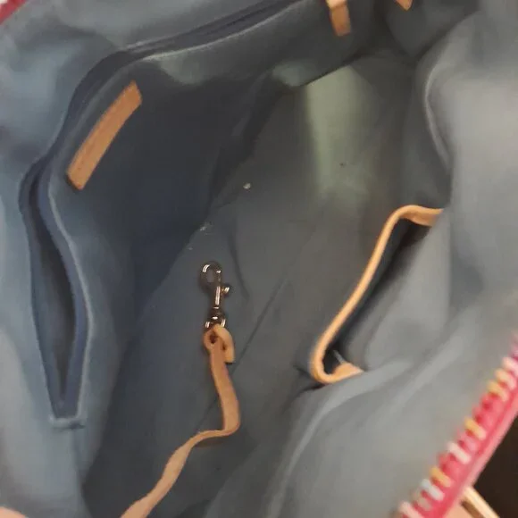 Vintage Y2K 2003 Dooney & Bourke Pink Monogram Domed Satchel Barbiecore - Picture 5 of 16